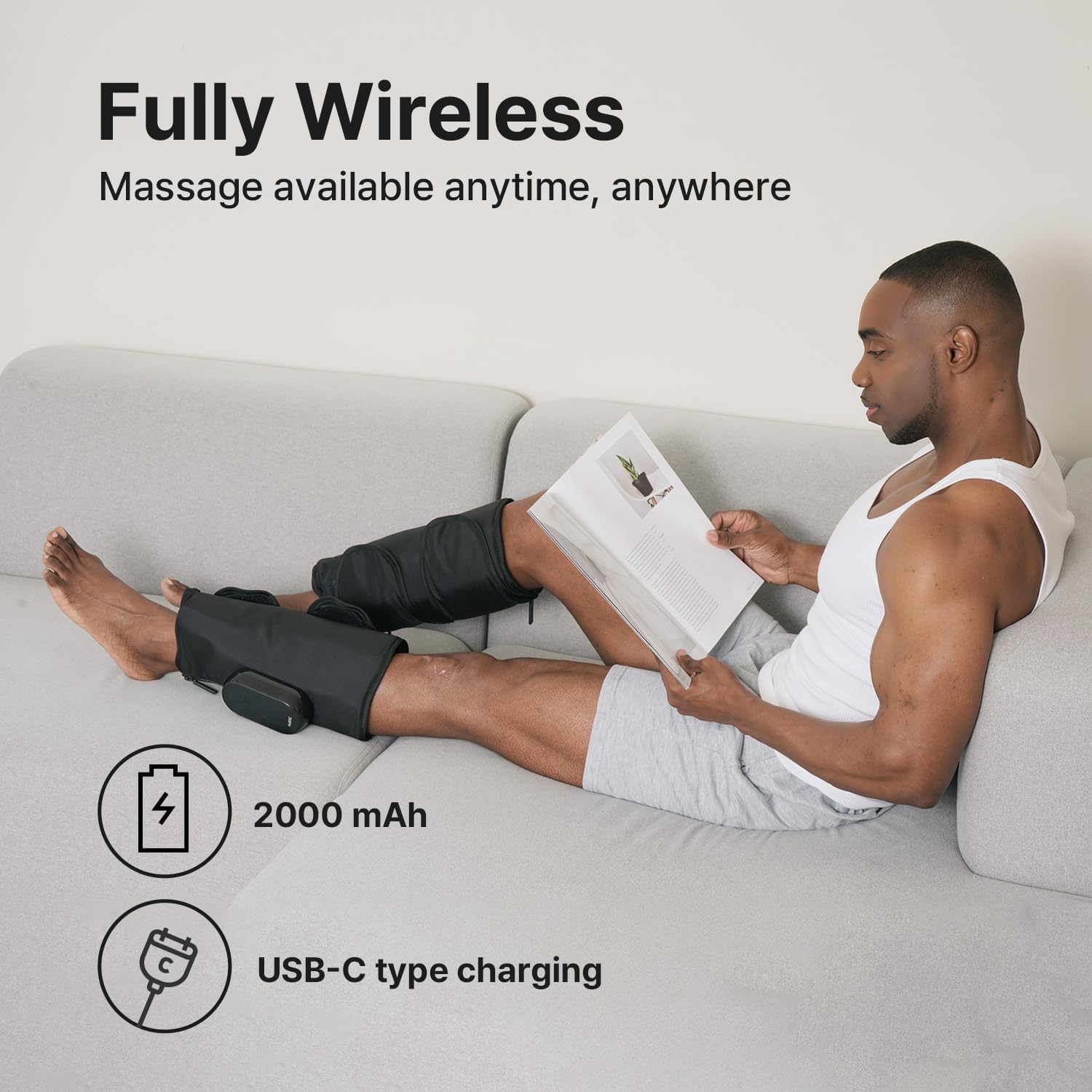 HubiCare Wireless Air Compression Leg Massager FE-7301