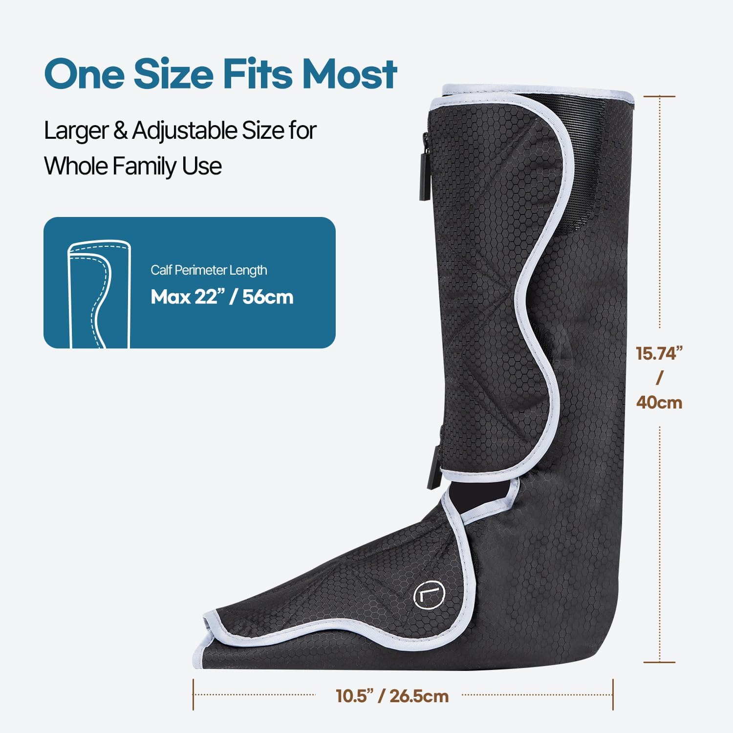 HuBDIC HubiCare FSA/HSA Eligible Leg Air Massager for Circulation and Relaxation Foot and Calf Massage with Heat. Great for Circulation and Helpful for Relaxation and Swelling. Zipper Added FE-7207