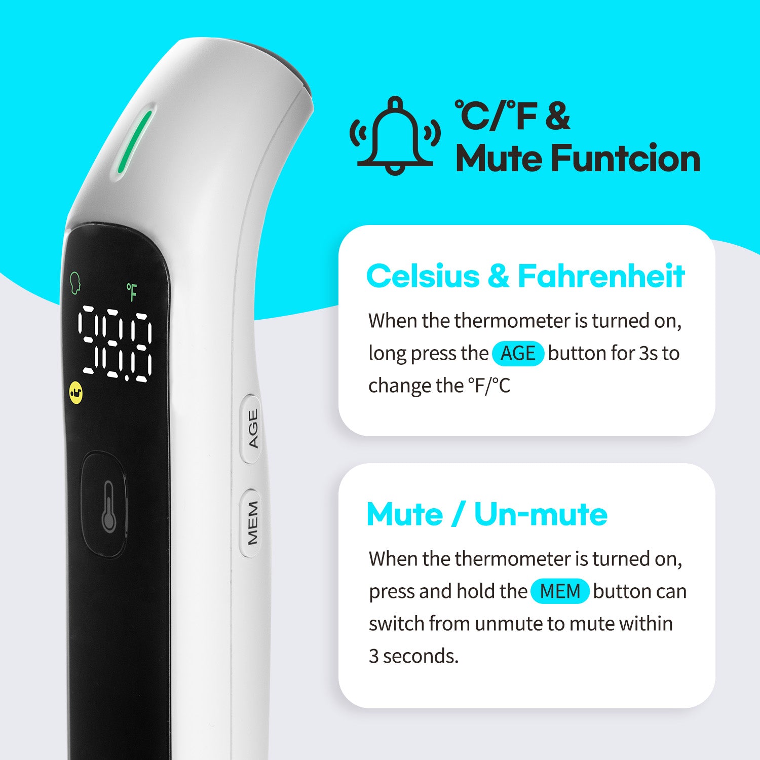 HubiBaby Infrared Thermometer FC-IR207