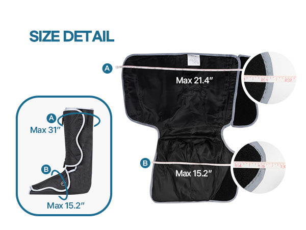 HubiCare Air Compression Calf Massager with Heat FE-7207