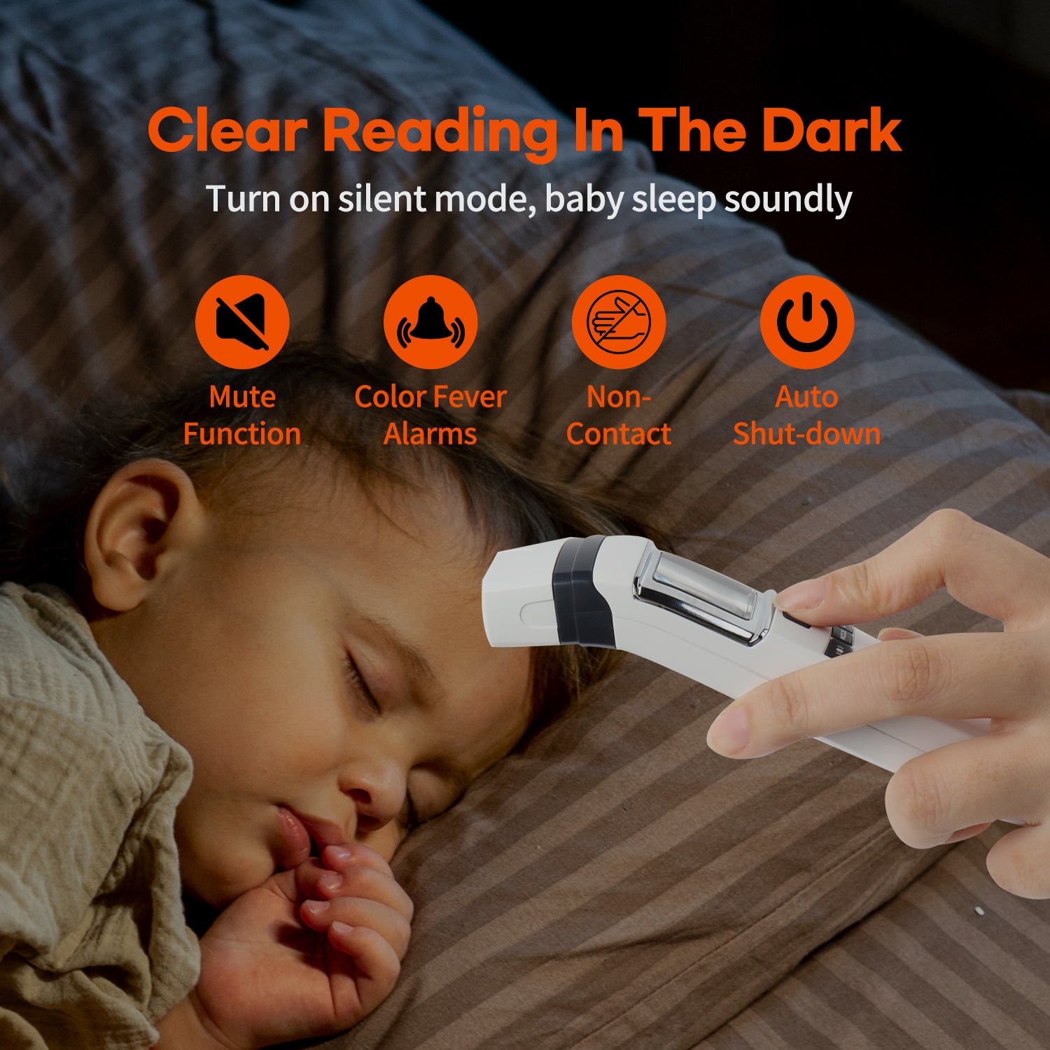 HubiBaby No-Touch Forehead Thermometer FS-700 (White)