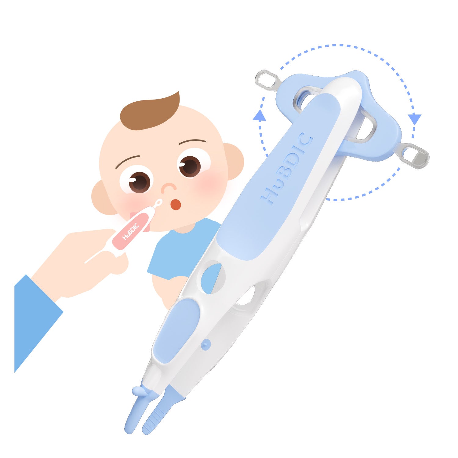Hubibaby Rotating 3 in 1 Booger Stick