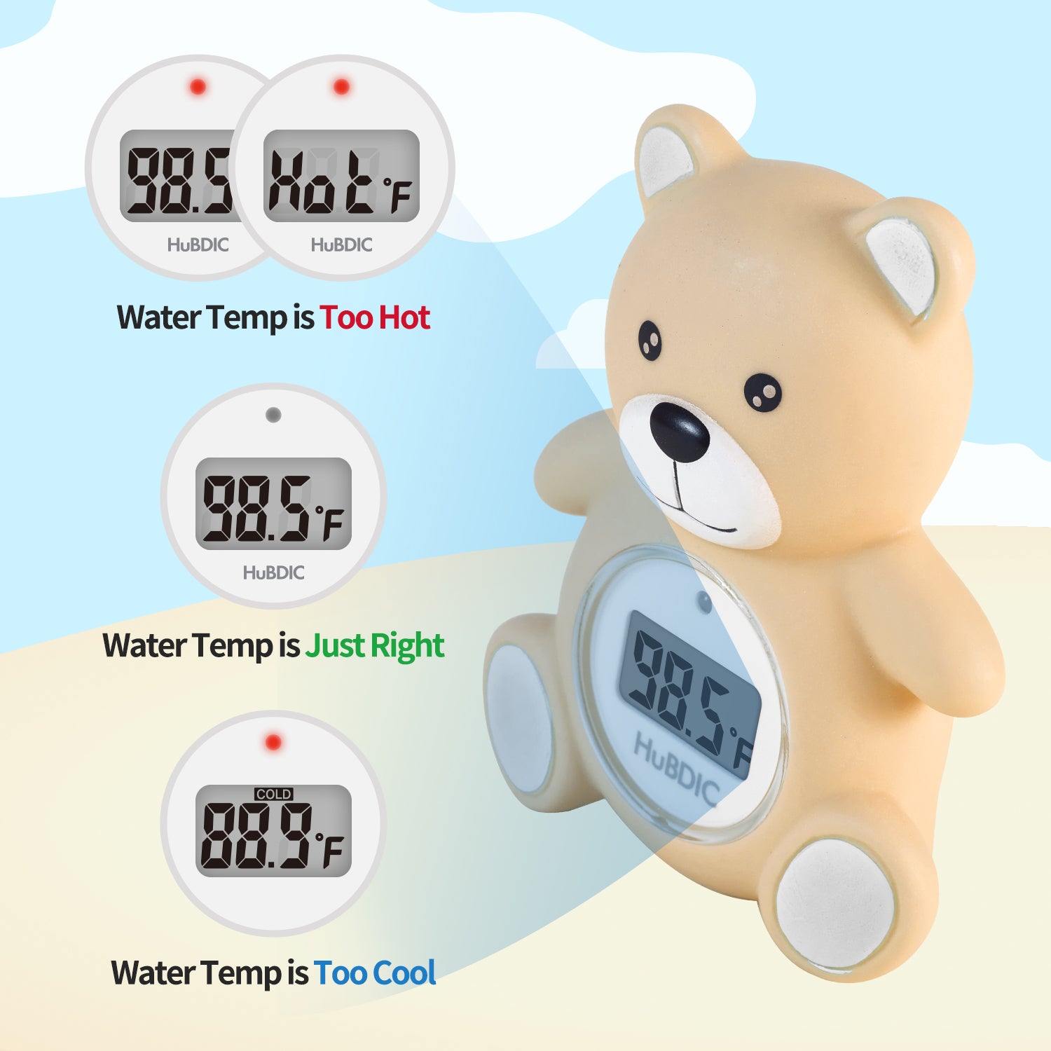 HubiBaby Bear Baby Bath Thermometer HBT-1