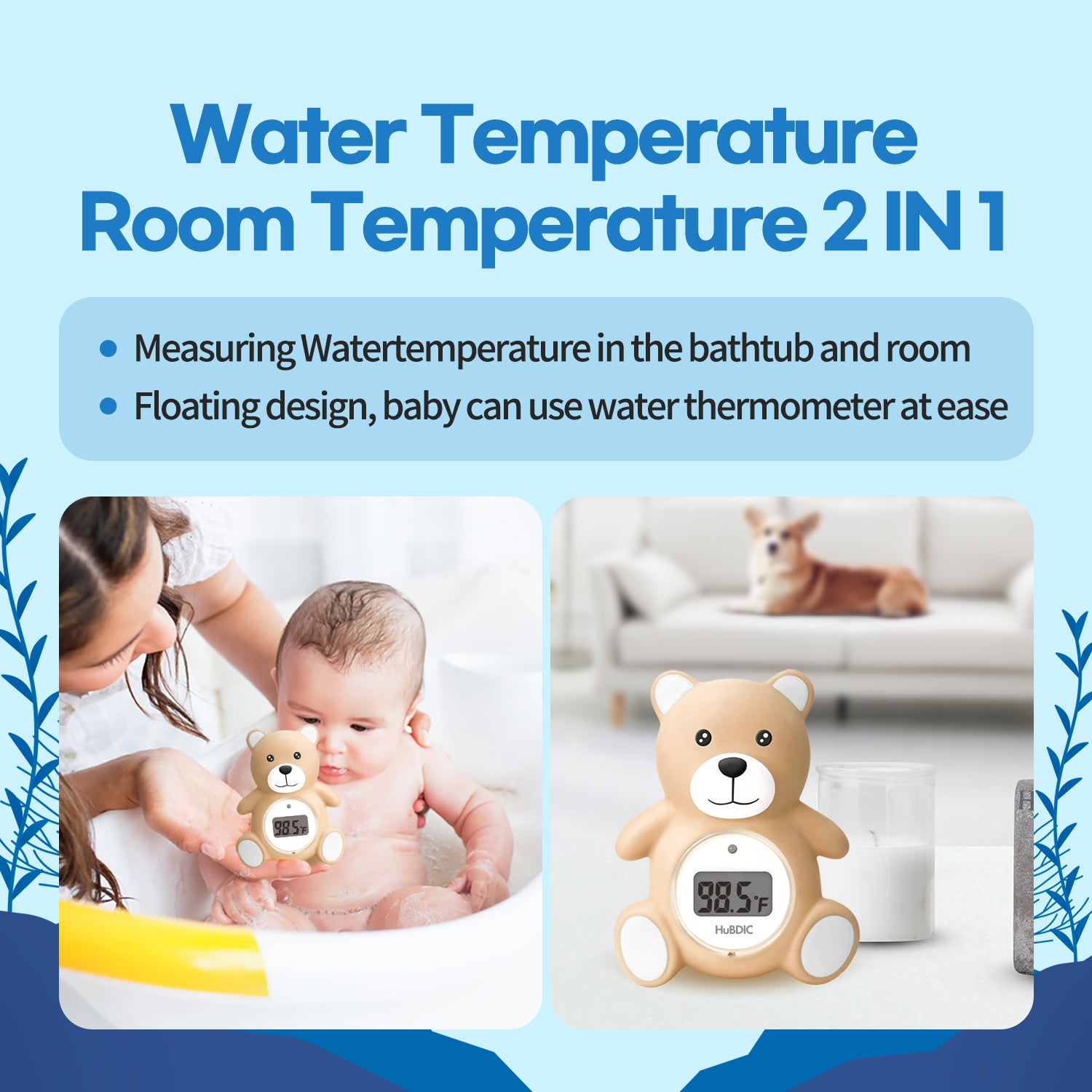 HubiBaby Bear Baby Bath Thermometer HBT-1