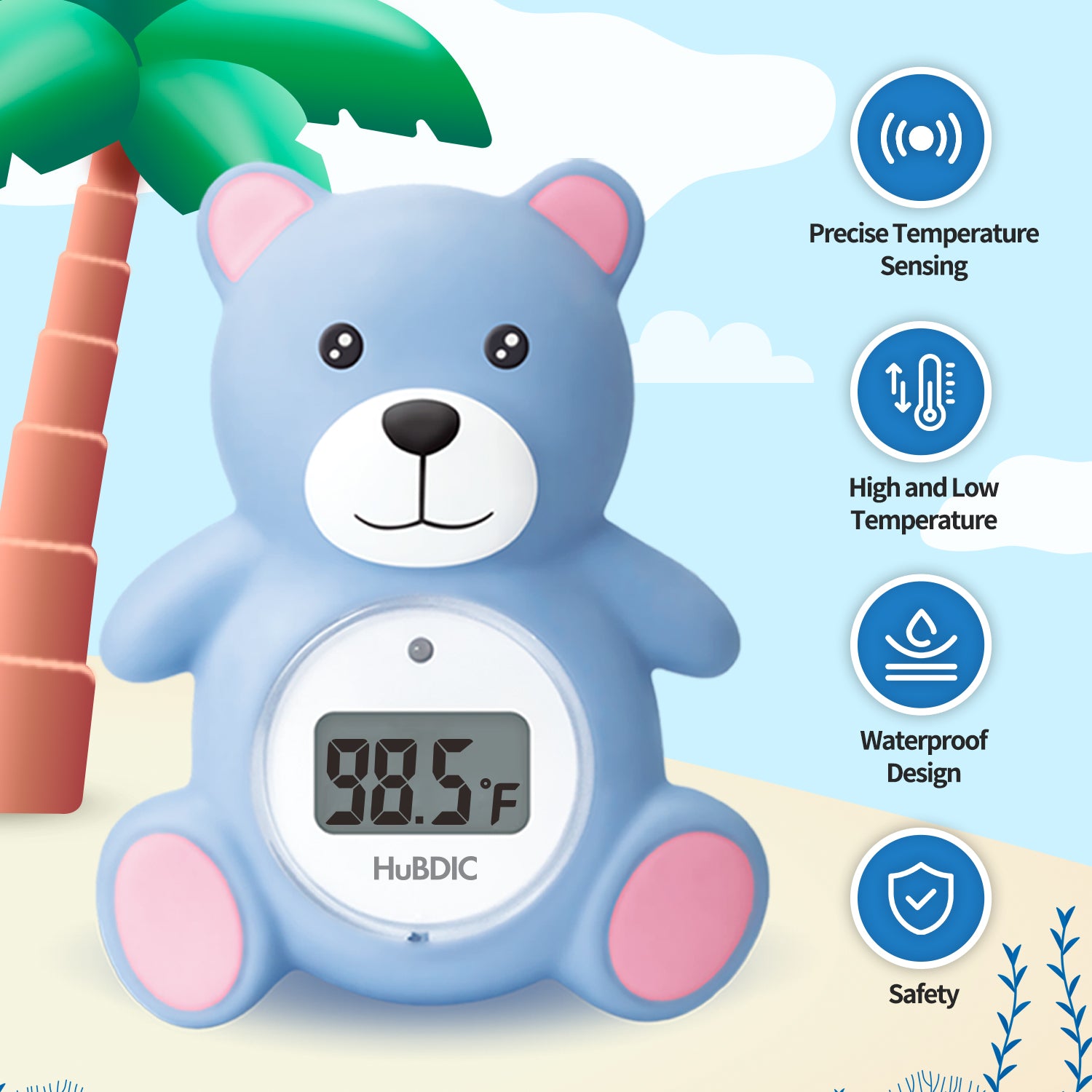 HubiBaby Bear Baby Bath Thermometer HBT-1