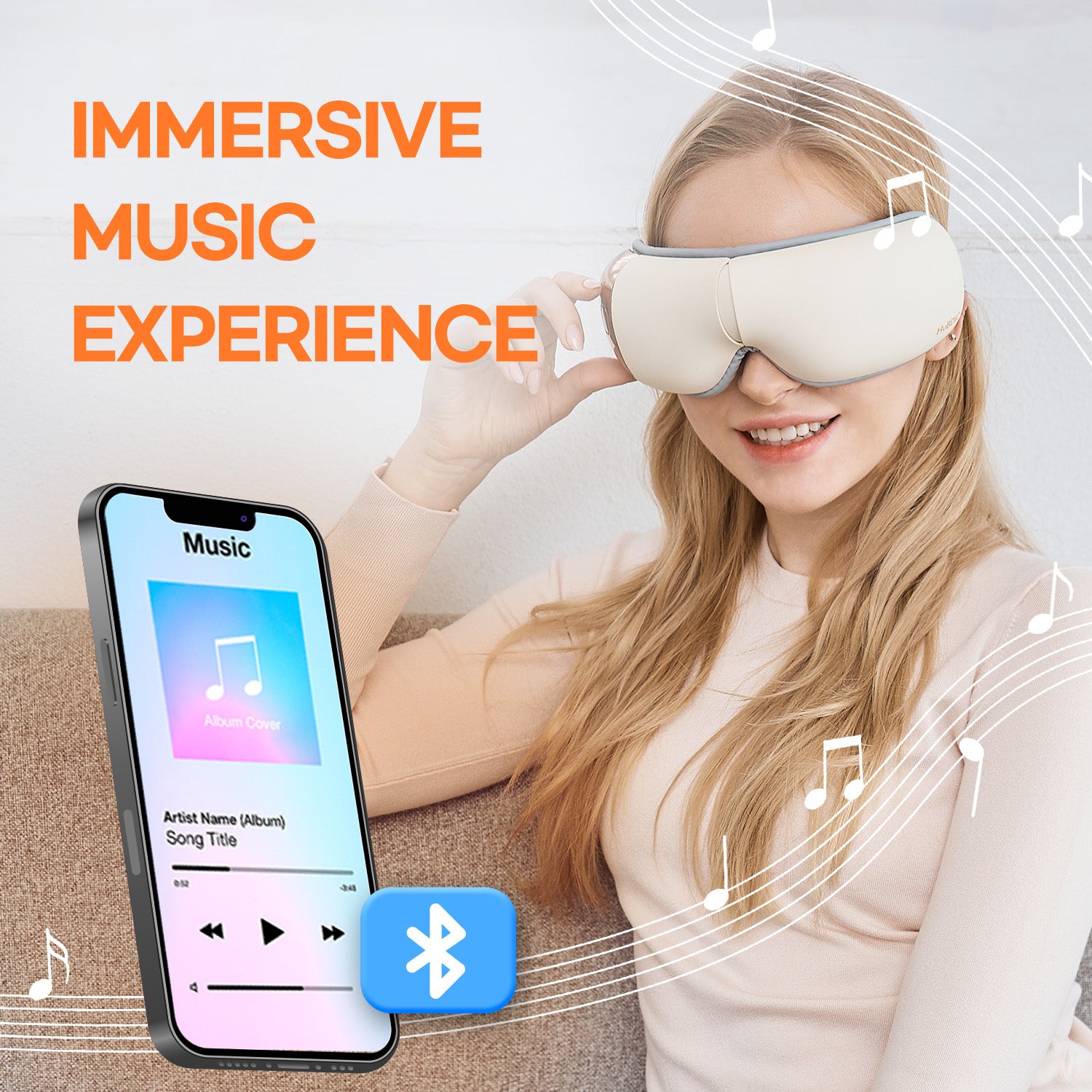 HubiCare Premium Eye Massager with Heat and Vibration Hem-5