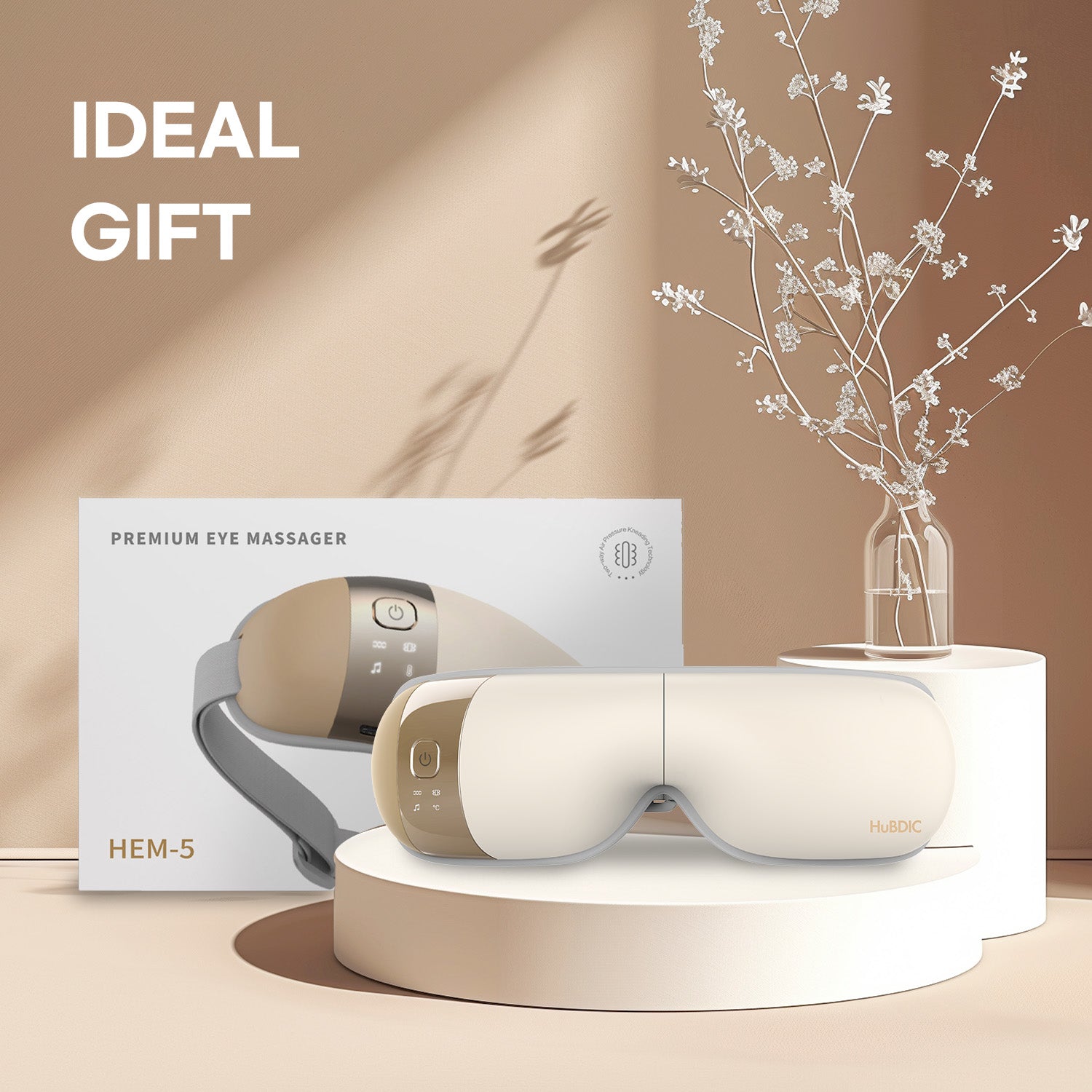 HubiCare Premium Eye Massager with Heat and Vibration Hem-5