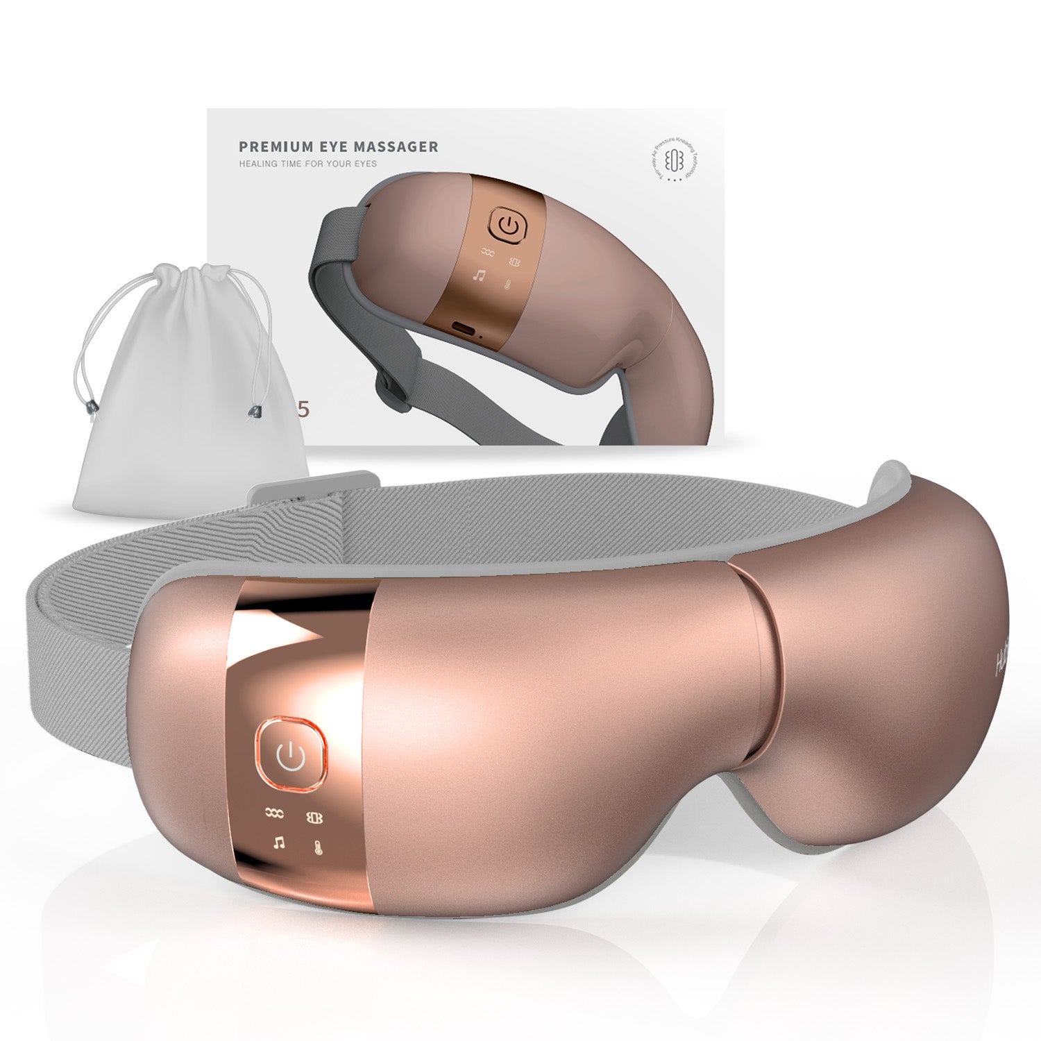HubiCare Premium Eye Massager with Heat and Vibration Hem-5