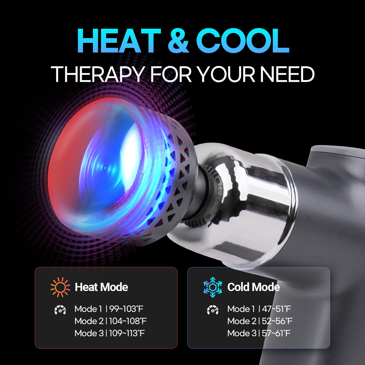 HubiCare Heat + Cold Massage Gun HMG-300
