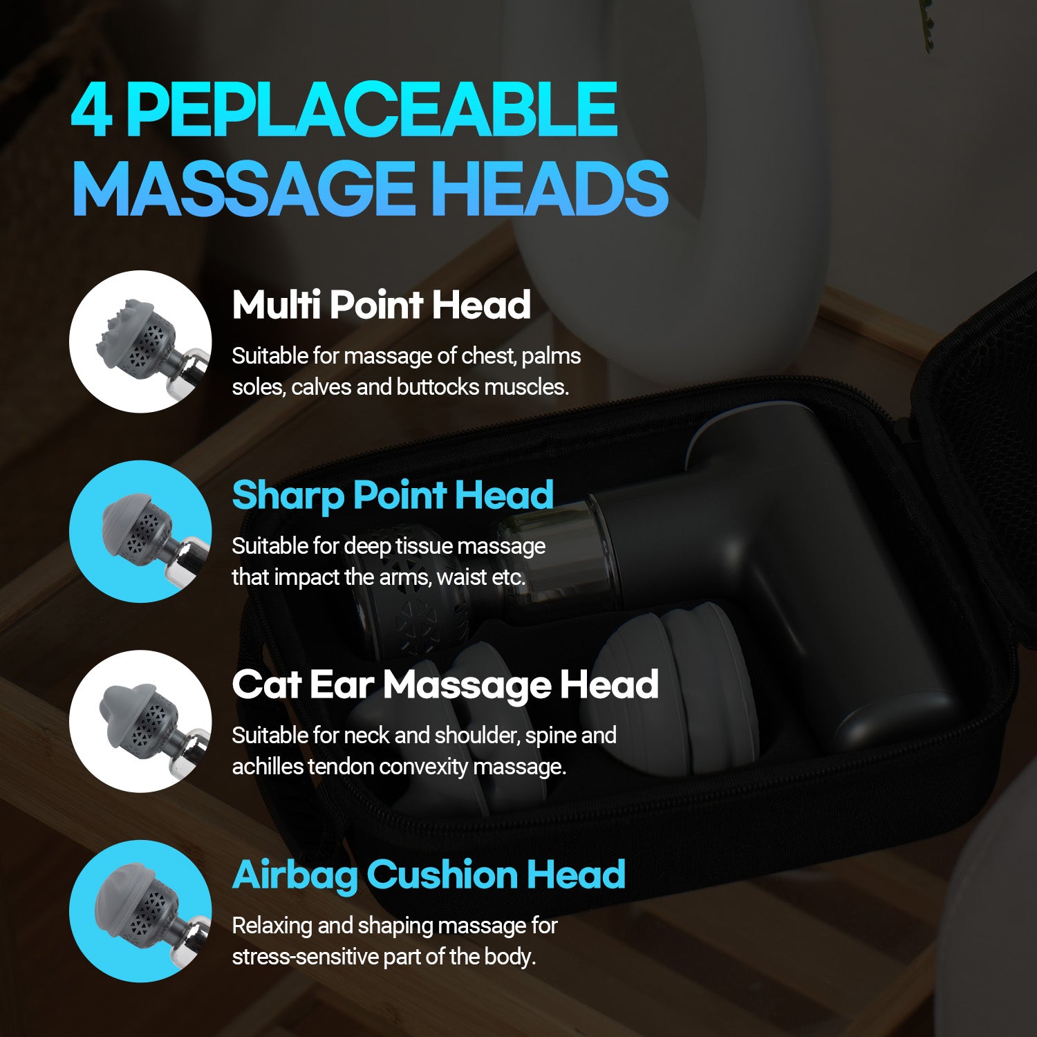 HubiCare Heat + Cold Massage Gun HMG-300
