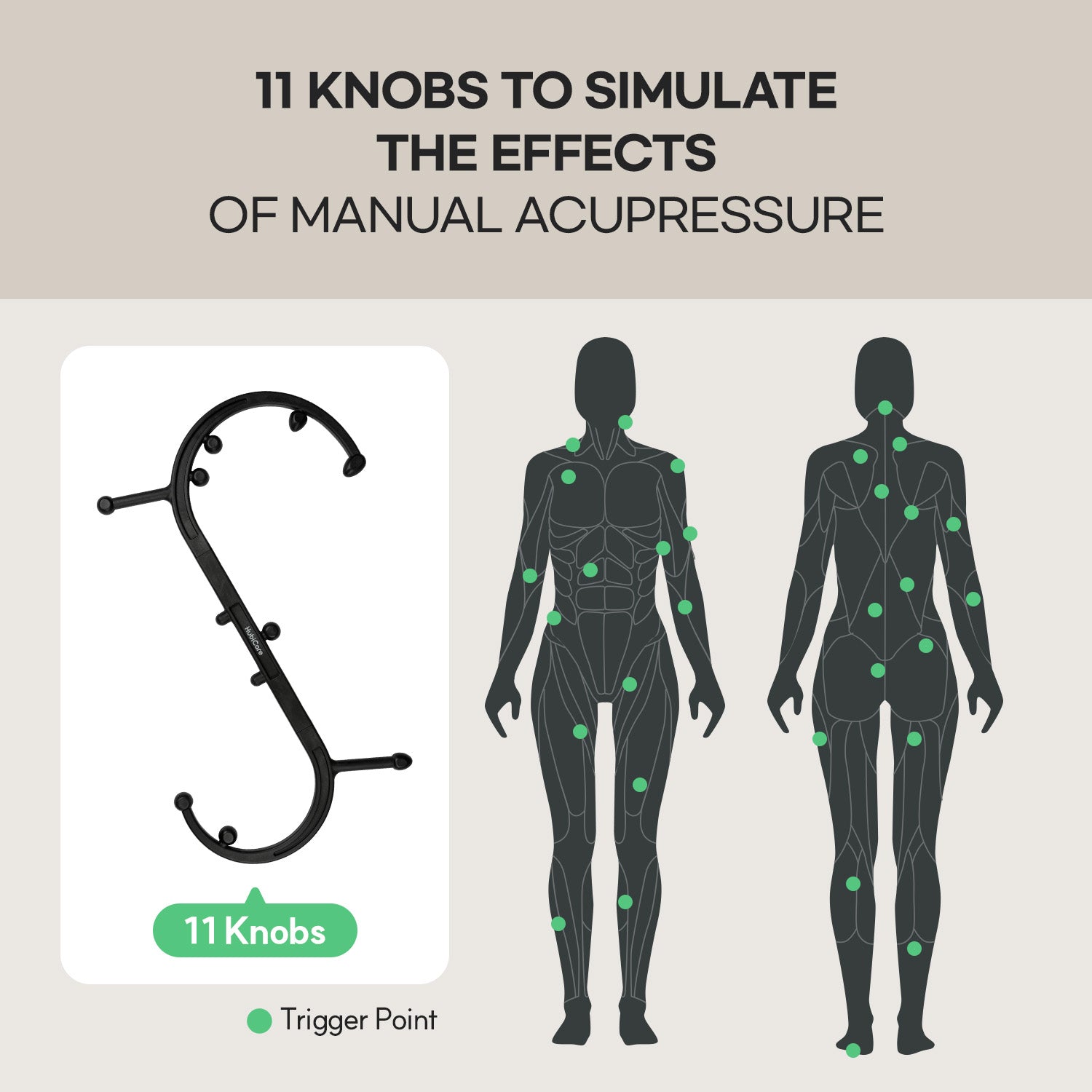 HubiCare Trigger Point Self Massage Stick HMS-100