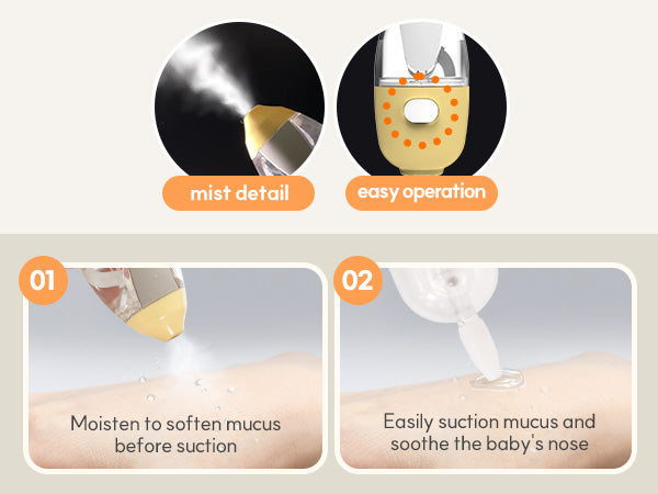 HubiBaby Electric Nasal Aspirator for Baby with Mist Spray HNA-1000