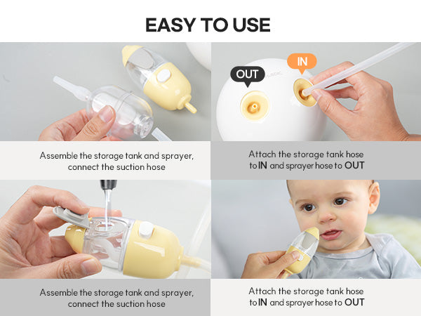 HubiBaby Electric Nasal Aspirator for Baby with Mist Spray HNA-1000
