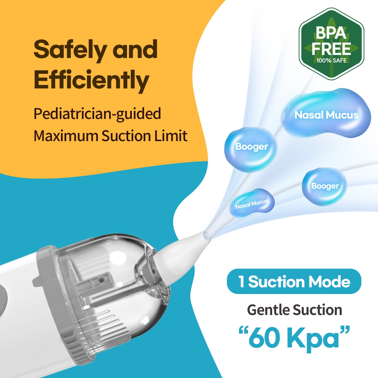 HubiCare Rechargeable Portable Nasal Aspirator for Baby HNA-300