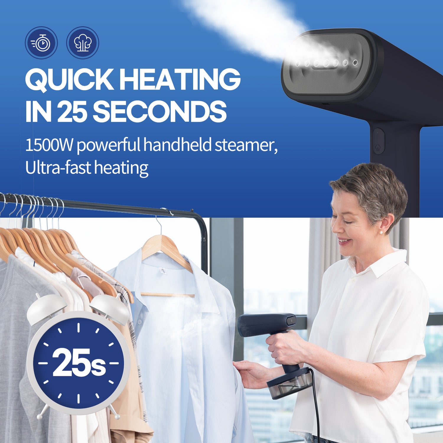 HubiCare HSI-1 Handheld Garment Steamer