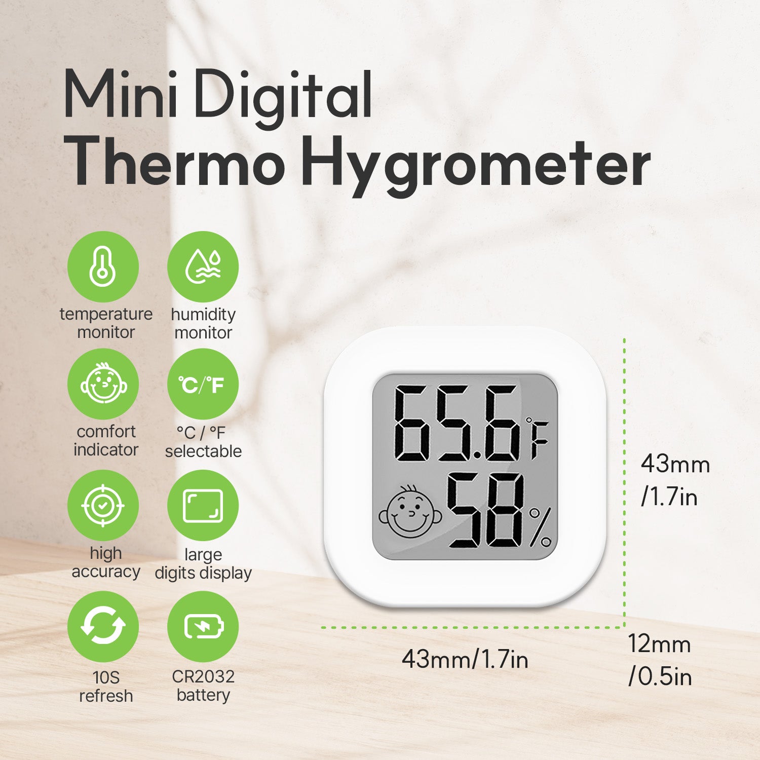 Hubibaby Mini-Hygrometer HT-30S