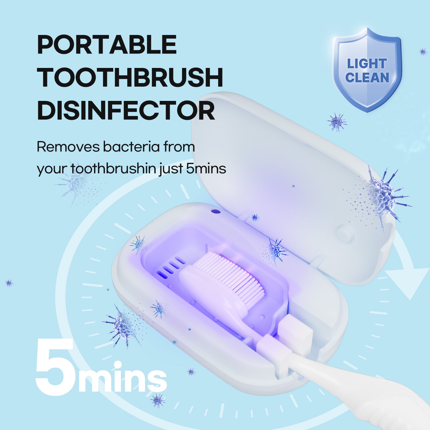 HubiCare Pastel Toothbrush Sanitizer HTS-750