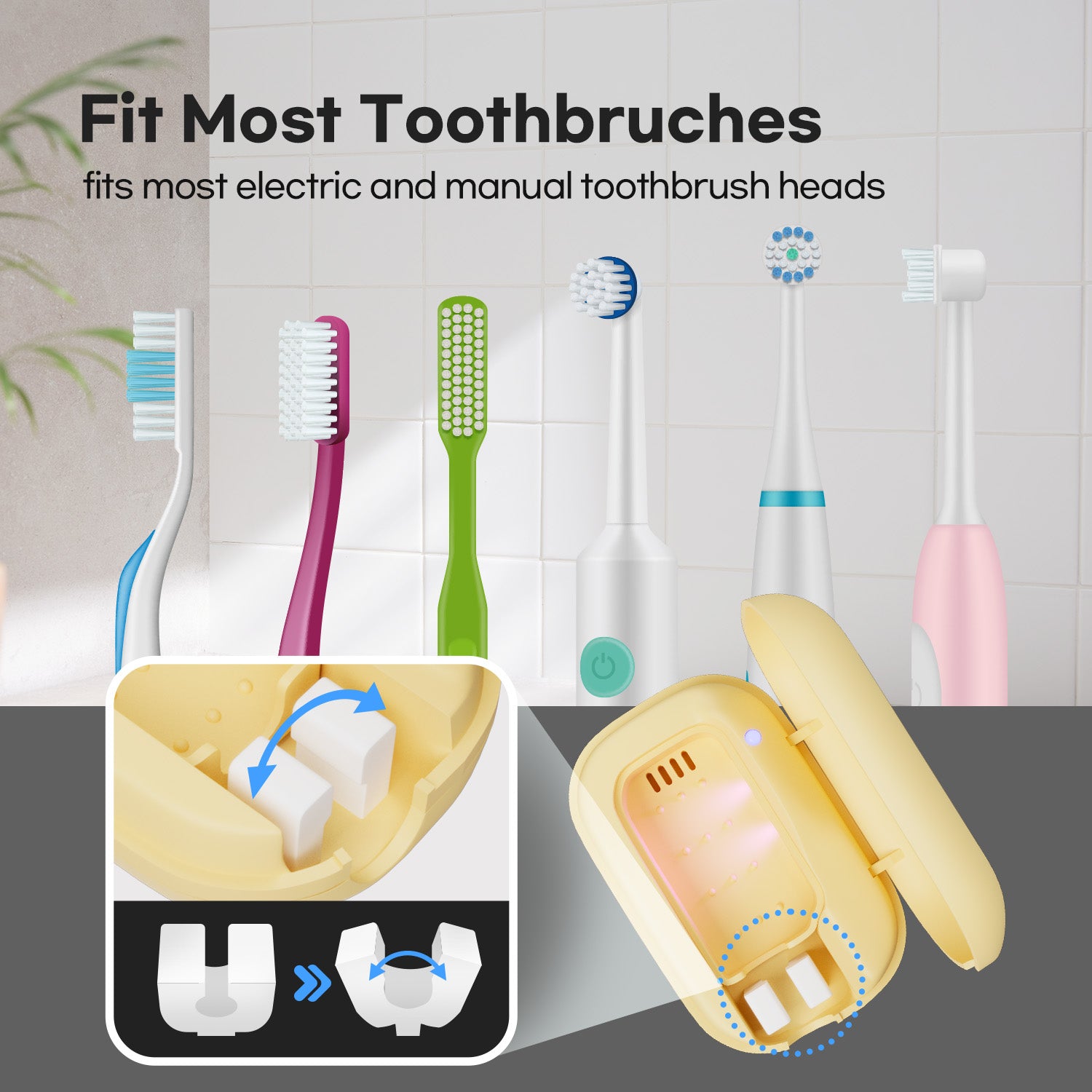 HubiCare Pastel Toothbrush Sanitizer HTS-750