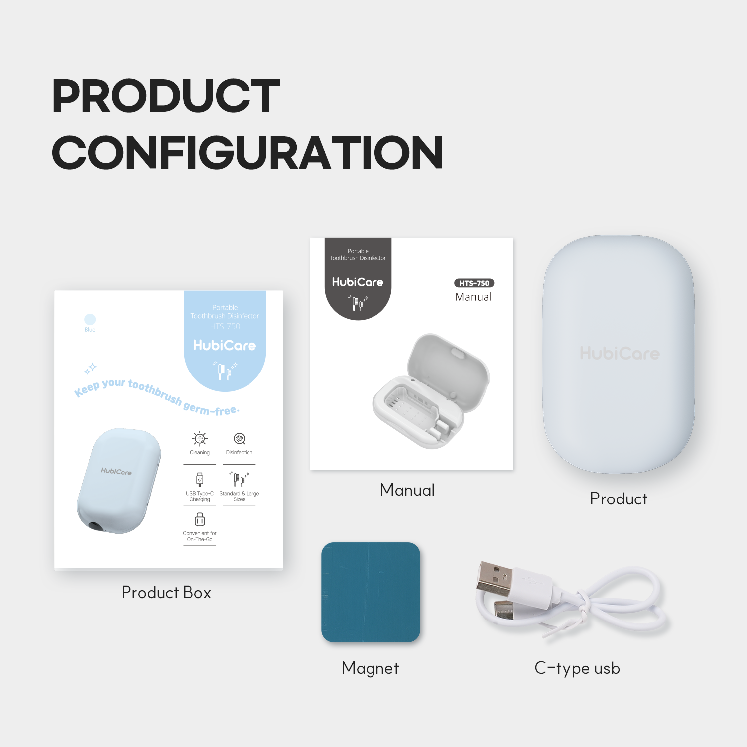 HubiCare Pastel Toothbrush Sanitizer HTS-750