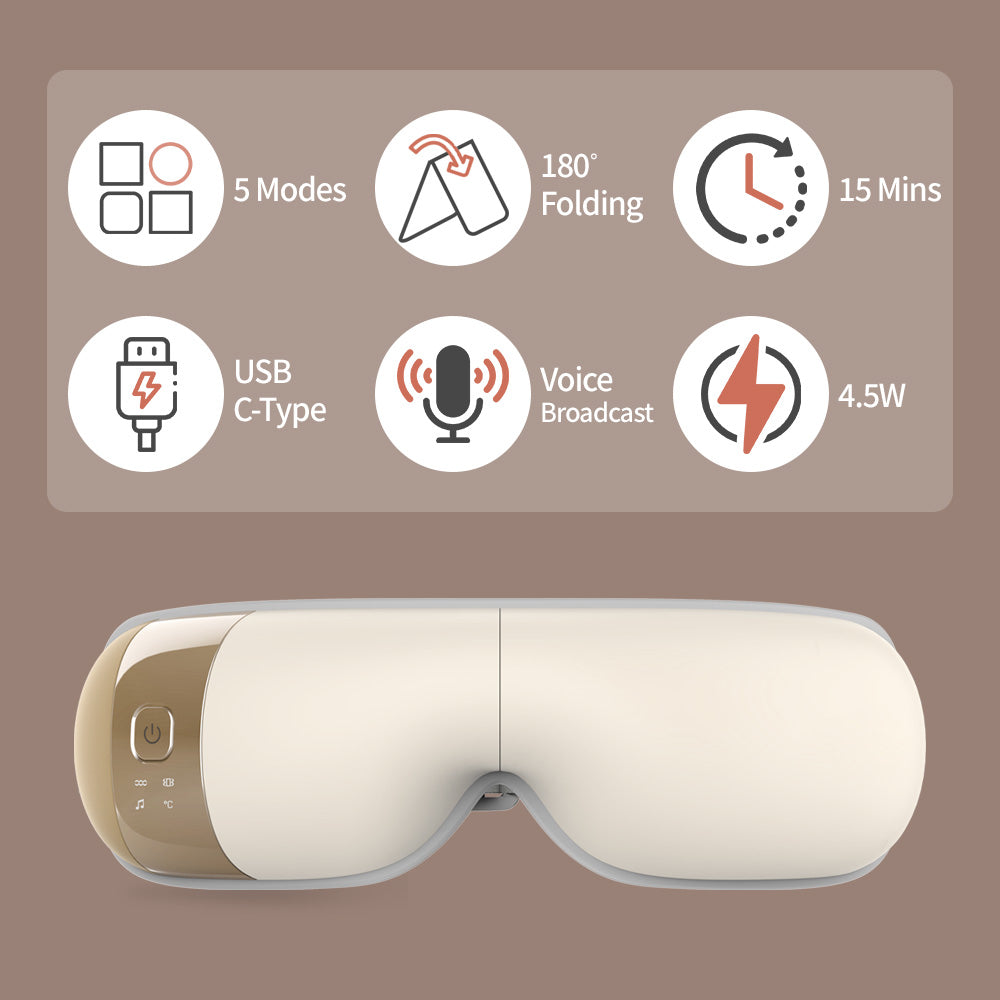 HuBDIC Hem-5 Premium Eye Massager with Heat and Vibration