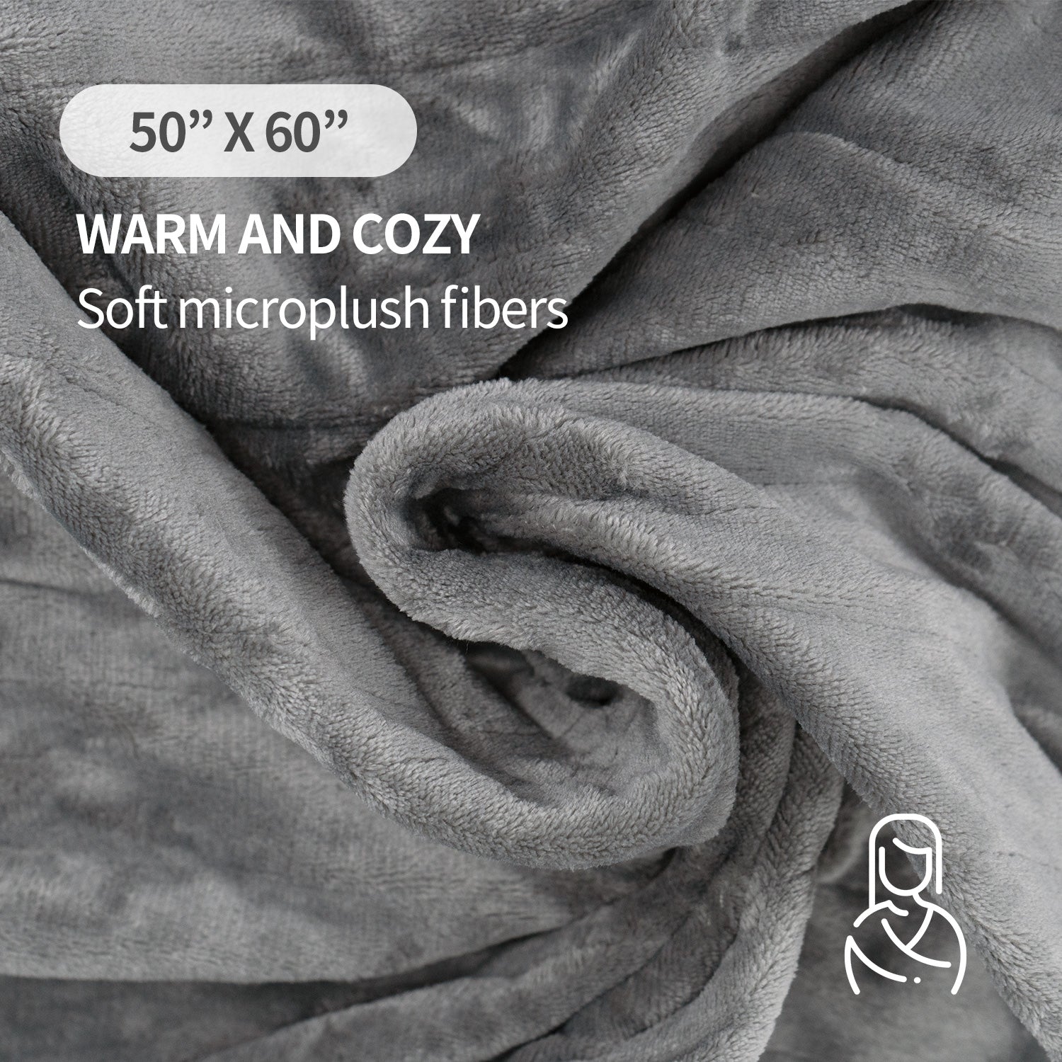 HuBDIC Electric Heating Throw, Electric Heating Blanket 50
